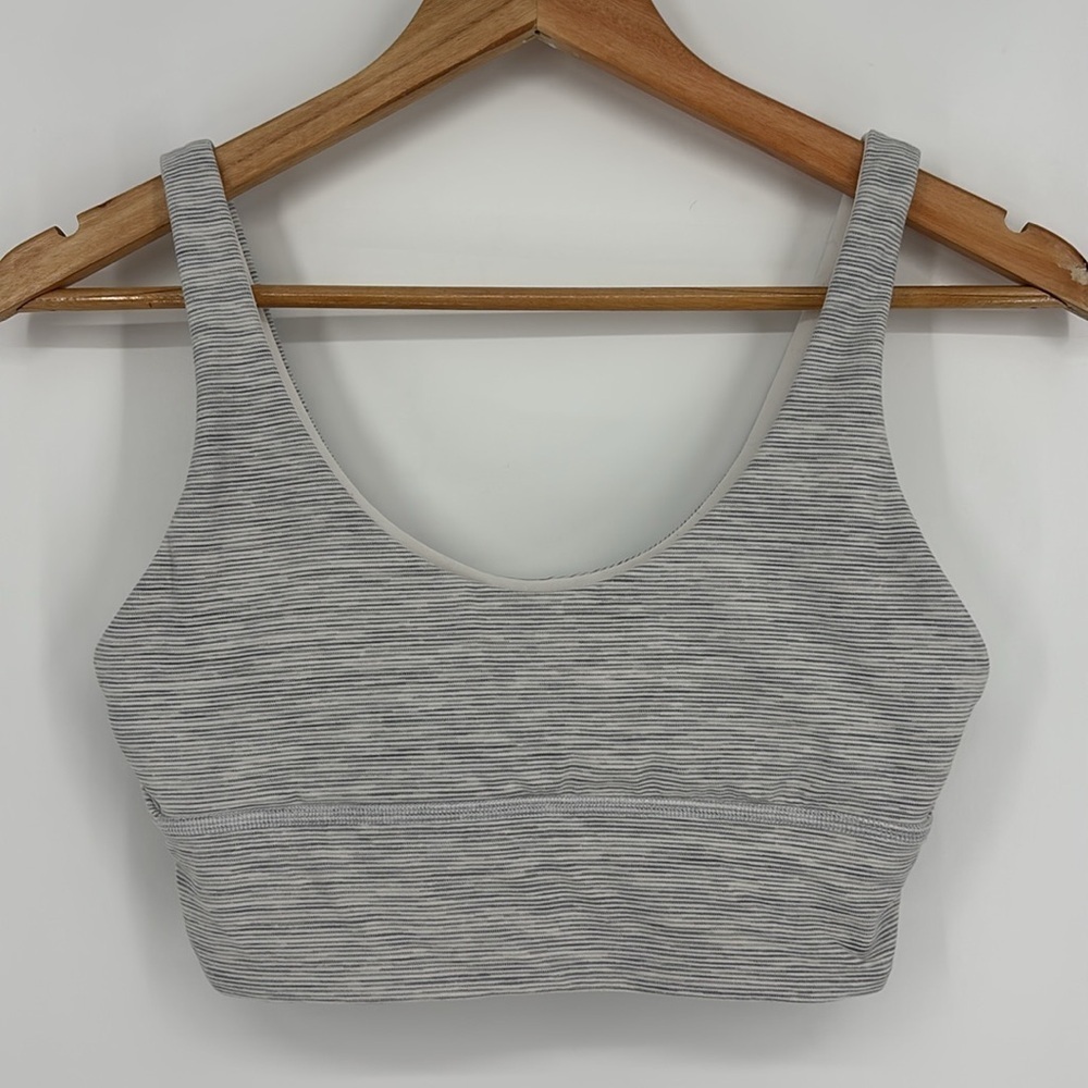 Lululemon Align Reversible Bra *Light Support A/B Cups Gray & White Size 8